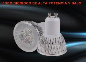 Foco dicroico  GU10 3watts 6000k